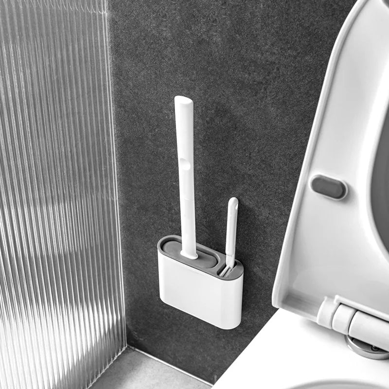 Silicone toilet brush with wall holder | Kalsten