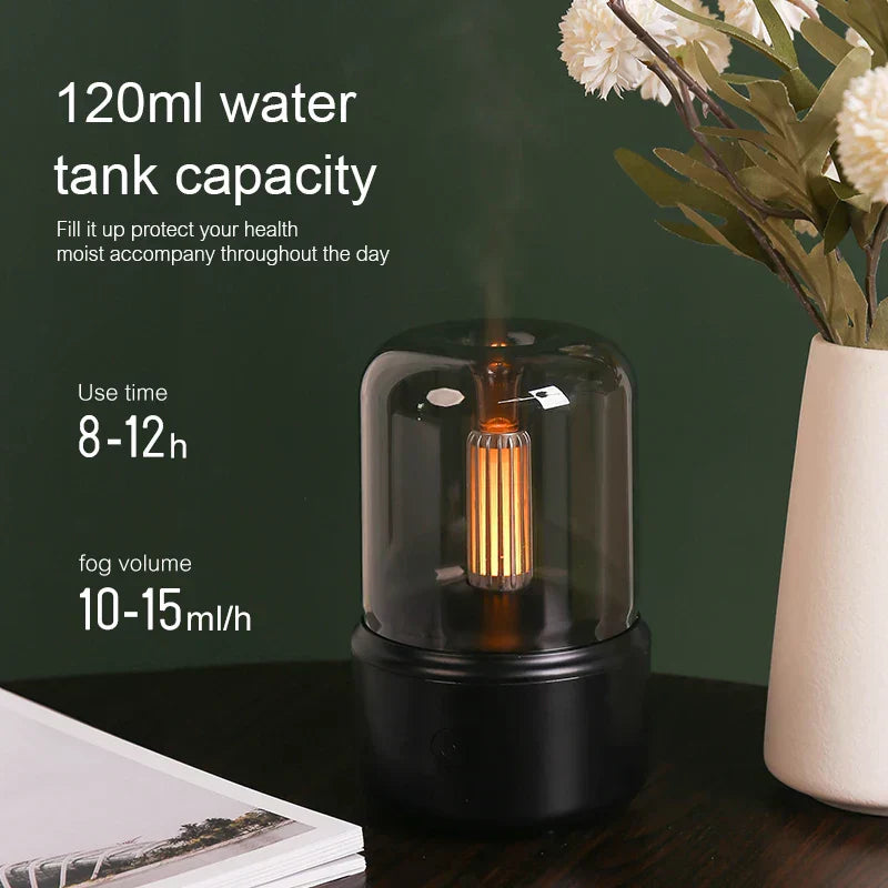 Kalsten | Retro Aroma Diffuser with Night Light - USB Essential Oil Air Humidifier for Home and Office