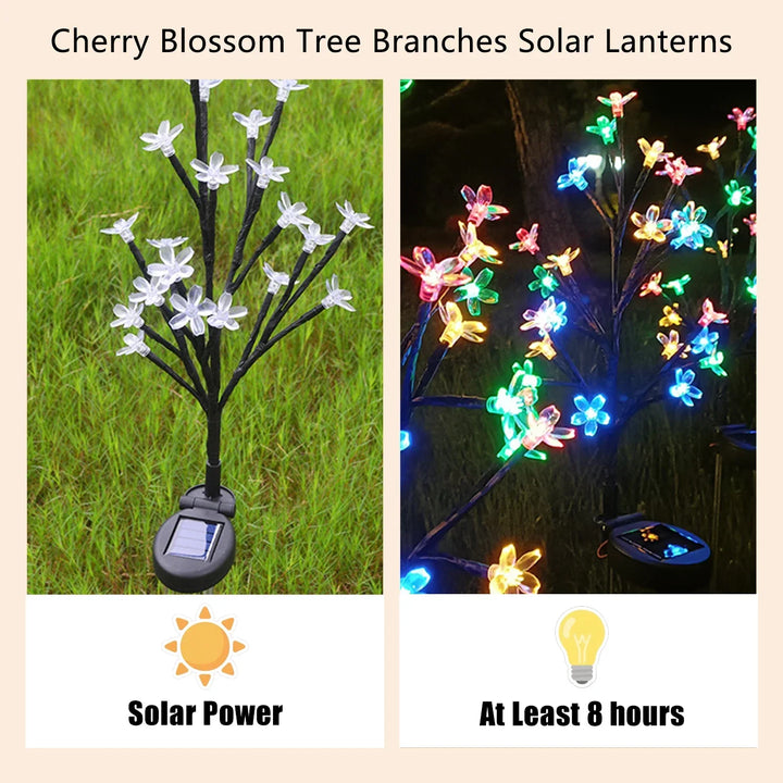 Sakura Tree Solar Flower Pathway Outdoor Lights | Noxord