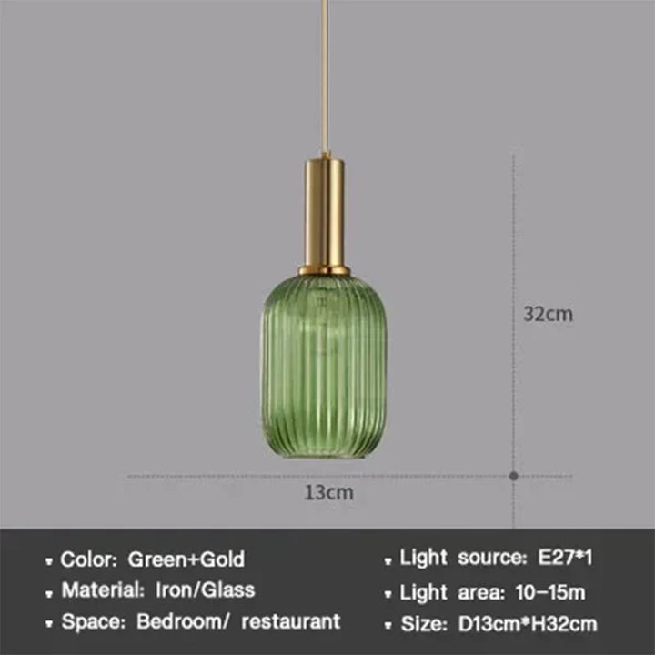Modern Nordic Glass Pendant Light – Single Head LED Hanging Lamp for Dining Room, Bedroom, Cafe, and Study – White, Green, Cognac & More | Kalsten