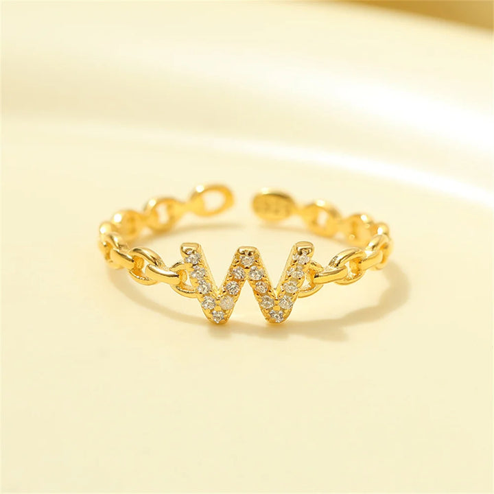 Kalsten | Dainty Diamond Letter Initial Ring