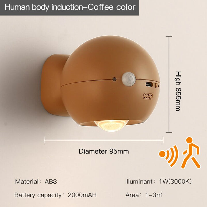Eye Project Motion Sensor Rechargeable Wall Lamp | Noxord
