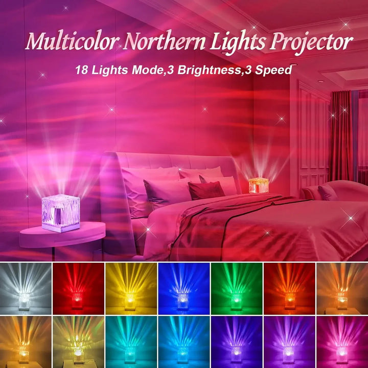 Dynamic Aurora Northern Lights Water Ripple Projector Night Light - Mesmerizing Illumination for Every Room | Kalsten
