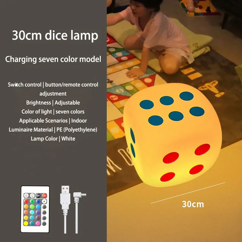 Huge Dice Bedside Atmosphere Floor Table Lamp | Noxord