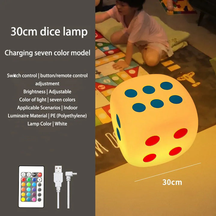 Huge Dice Bedside Atmosphere Floor Table Lamp | Noxord