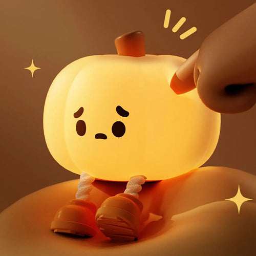Sad Pumpkin Touch Sensor Lamp Decor | Noxord