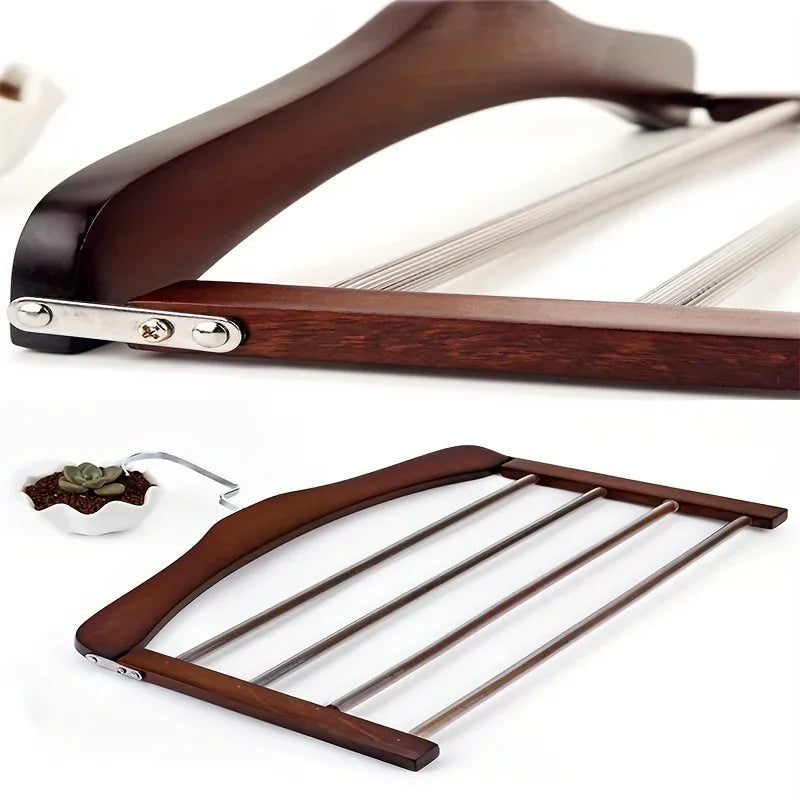 Wooden Clothes Hanger Space Saving with Sturdy Metal Hook | Kalsten