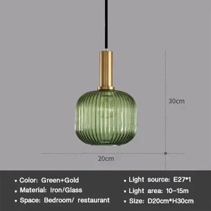 Modern Nordic Glass Pendant Light – Single Head LED Hanging Lamp for Dining Room, Bedroom, Cafe, and Study – White, Green, Cognac & More | Kalsten