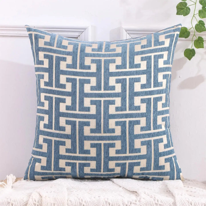 Striped cushion cover in country house style – Decorative sofa cover for living room and couch | Noxord
