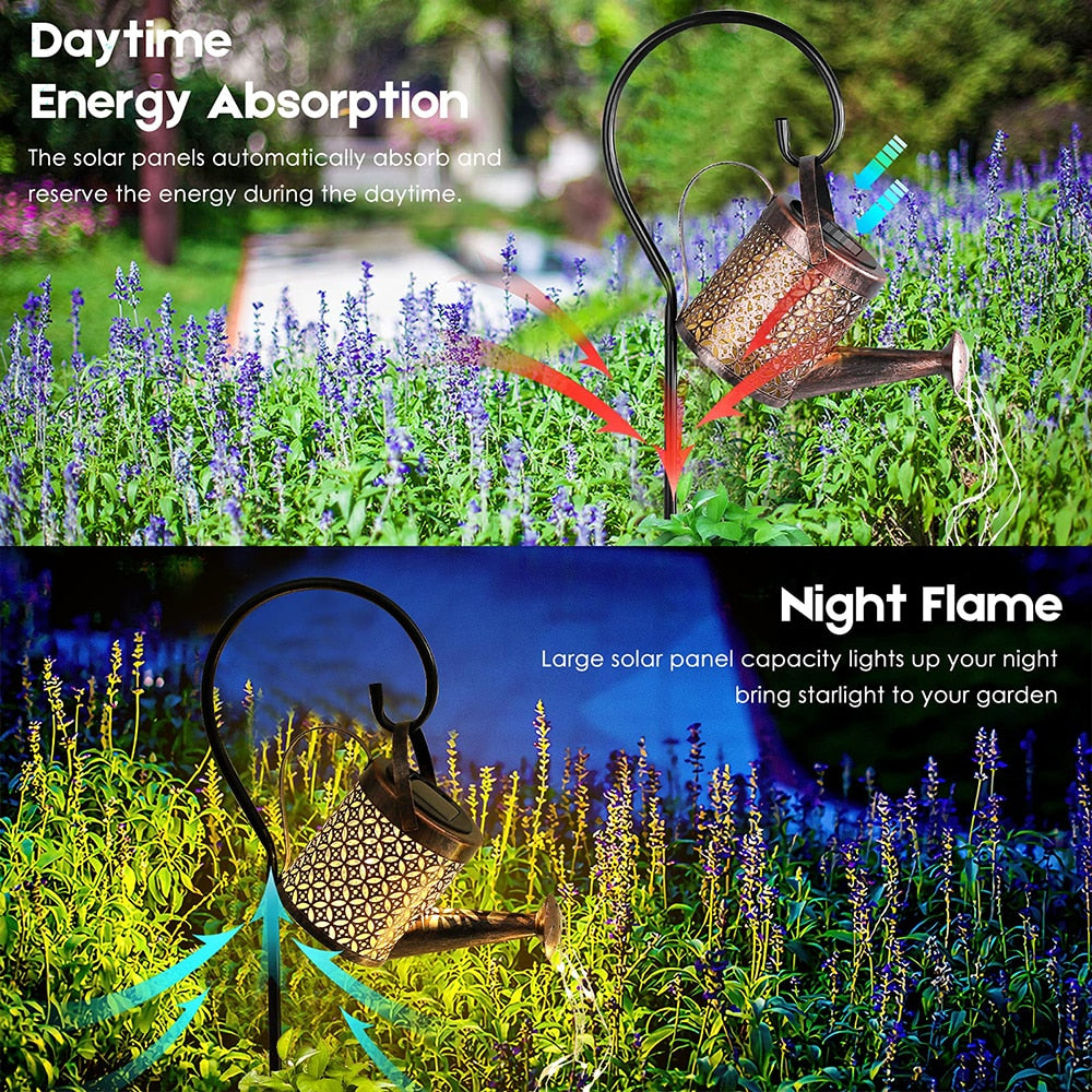 Garden Watering Solar-Powered Can Patio Light | Noxord