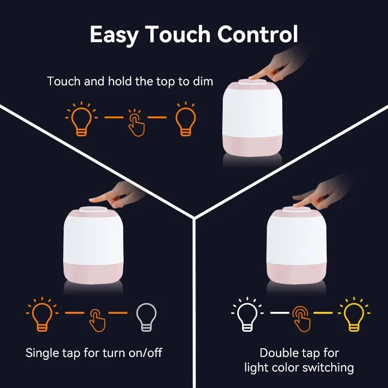 LUMINA TOUCH LED Table Lamp | Portable & Dimmable | Touch Control | For Bedroom & Children's Room | Kalsten
