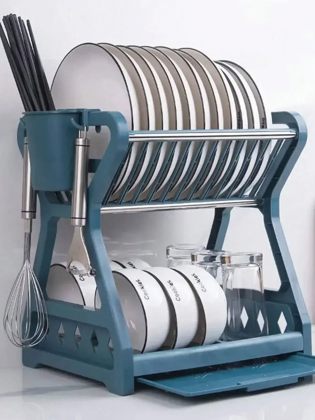 Foldable dish organizer – Practical draining rack for dishes, space-saving and easy to clean, perfect for modern kitchens and small spaces | Kalsten