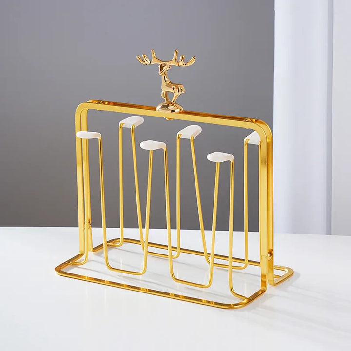 Glacio Glass Cup Holder - Glass Party Holder with Reindeer Design for Luxurious Whisky Experience Kalsten