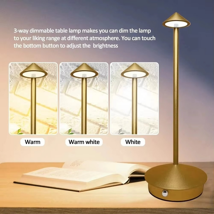 Kalsten | Rechargeable Touch-Control LED Desk Lamp with 3 Light Modes