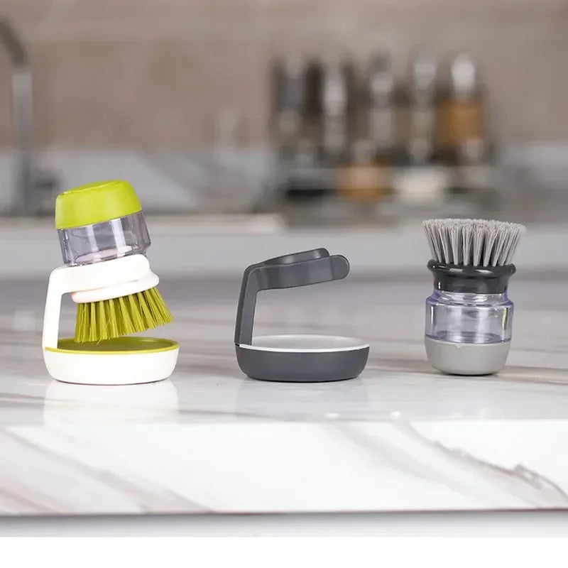 Dish brush with soap dispenser & holder | Eco-friendly plastic | Kalsten
