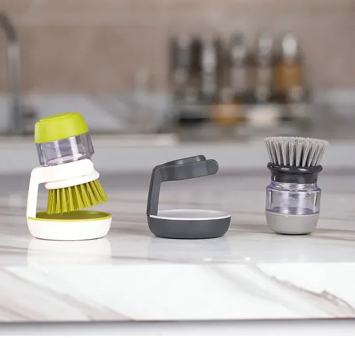 Dish brush with soap dispenser & holder | Eco-friendly plastic | Kalsten