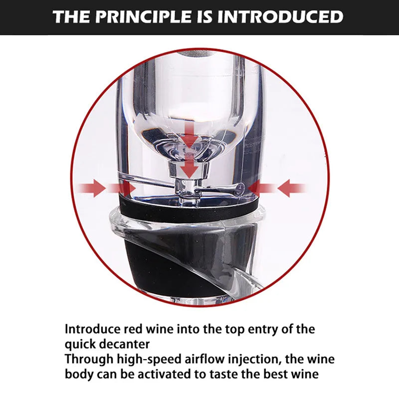 Kalsten | Wine aerator, decanter, pourer, set with filters, air purifier, stand diffuser, air aerator, sieve, aerator, wine for the dining room bar