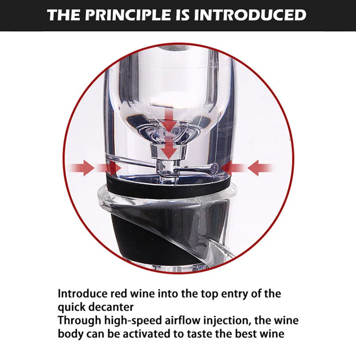 Kalsten | Wine aerator, decanter, pourer, set with filters, air purifier, stand diffuser, air aerator, sieve, aerator, wine for the dining room bar