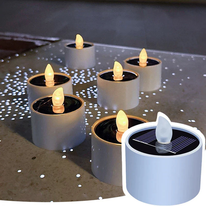 Solar-powered LED candles - Flickering outdoor lighting for garden and patio | Kalsten