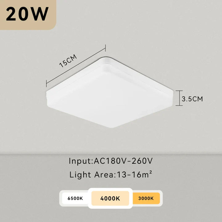 Modern LED Ceiling Light – Energy-Saving Panel Lamp for Kitchen, Bedroom, Living Room, and Corridor | Kalsten