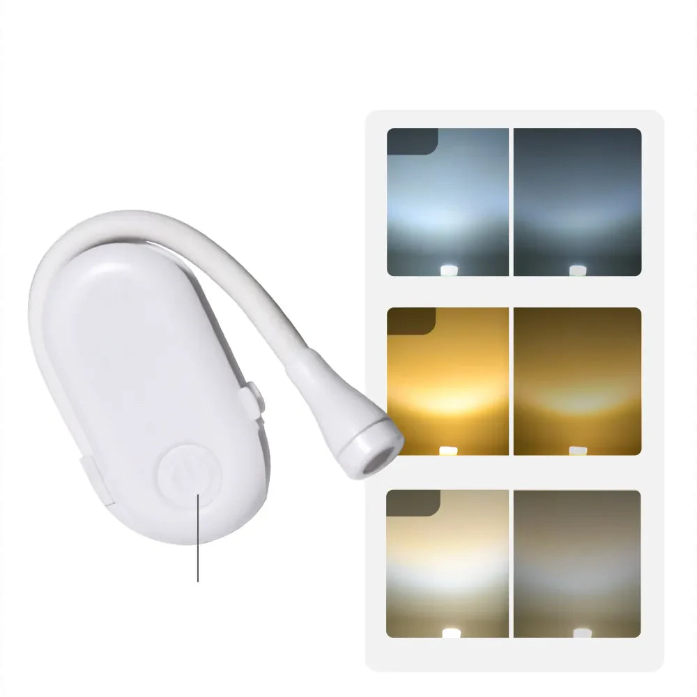 USB Rechargeable Clip-On Book Light