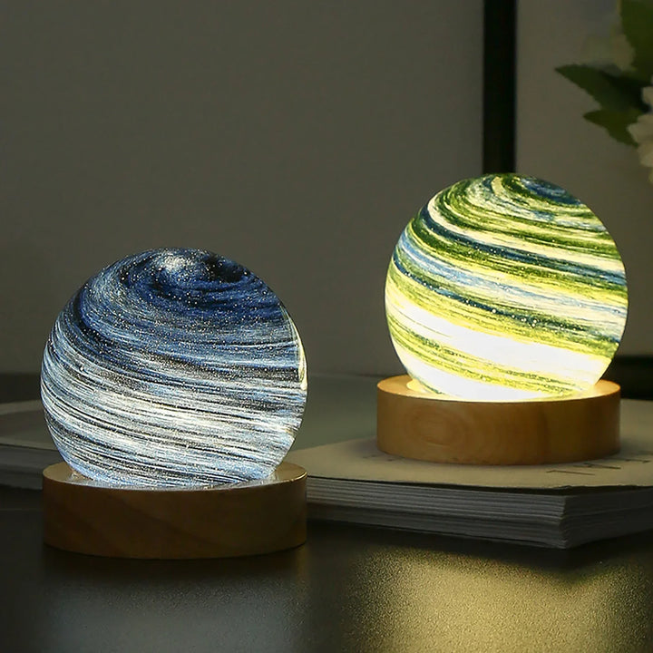 3D Crystal Planets Atmosphere Night Lamp | Kalsten