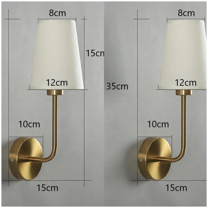 Nordic Minimalism LED Wall Lamp – Modern Linen Lampshade for Living Room, Bedroom, and Stairway Decor | Kalsten