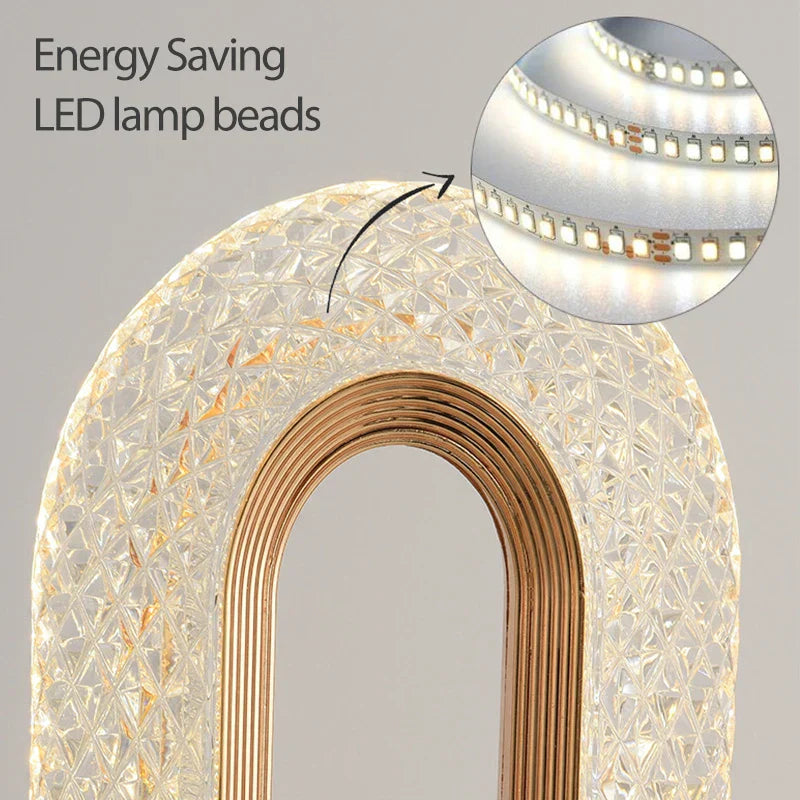 Crystal LED Table Lamp: Dimmable, USB Charging, Touch & Remote Control | Noxord