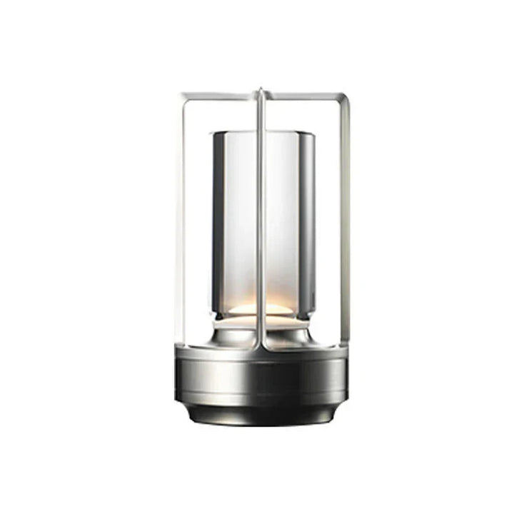 Rechargeable wireless table lamp with crystal glass - Portable LED light for indoor and outdoor areas | Kalsten