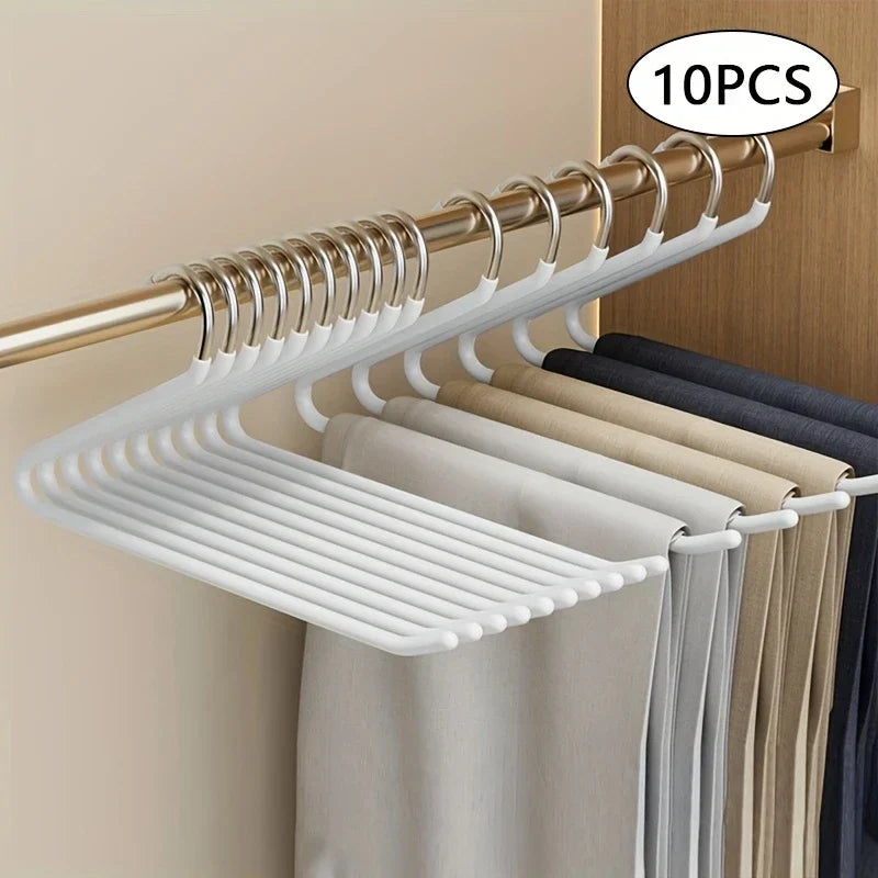 Kalsten | Clothoria | Open Pants Hangers | Space-Saving & Stable | Metal with Anti-Rust Coating