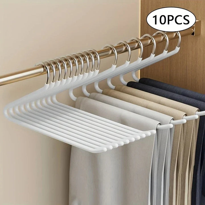 Kalsten | Clothoria | Open Pants Hangers | Space-Saving & Stable | Metal with Anti-Rust Coating