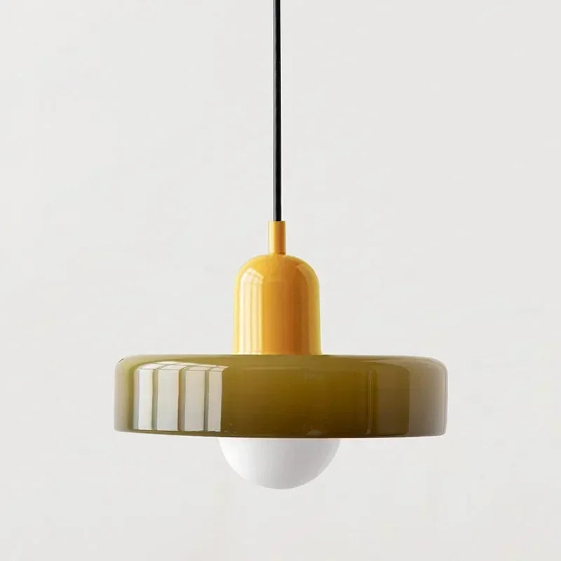 Nordic Glass Pendant Light – Modern LED Hanging Light for Living Room, Bedroom, Dining Room, and Bar, 3 Candy Colors | Kalsten