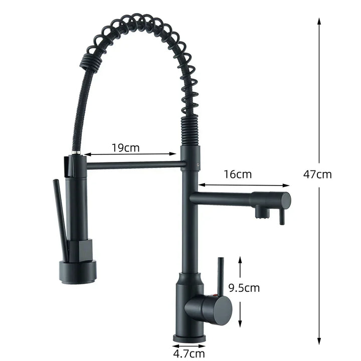 Faucet with Double Spout – High-Quality Faucet for Flexible Washing, Swivable, Ideal for Modern Kitchens, Easy to Clean and Simple Installation | Kalsten