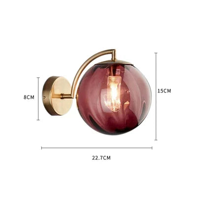 Modern LED Wall Lamp – Nordic Glass Ball Wall Sconce for Living Room, Bedroom, Bathroom, and Mirror Lighting | Kalsten