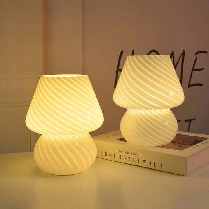 Murano Table Lamp - Unique Glass Mushroom Desk Lamp for Magical Atmosphere Kalsten