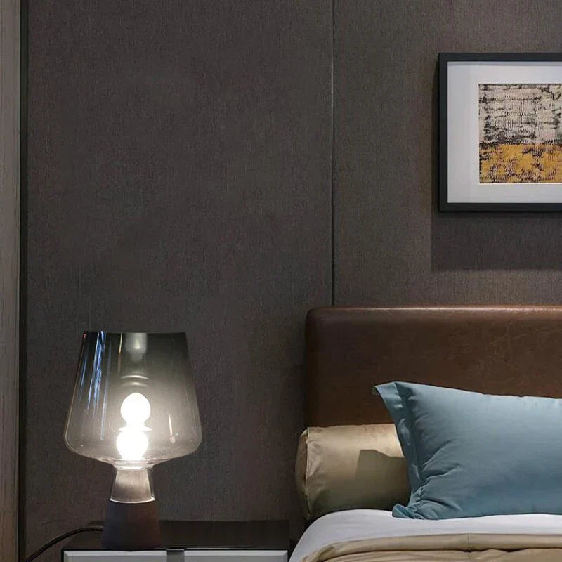 NordicCement Table Lamp – Minimalist Design with Concrete Base Noxord