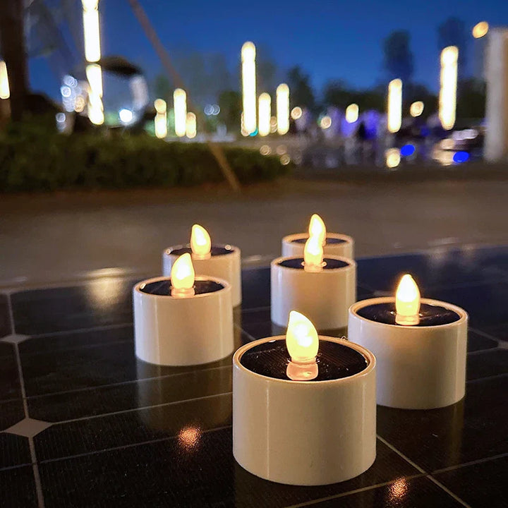 Solar-powered LED candles - Flickering outdoor lighting for garden and patio | Kalsten