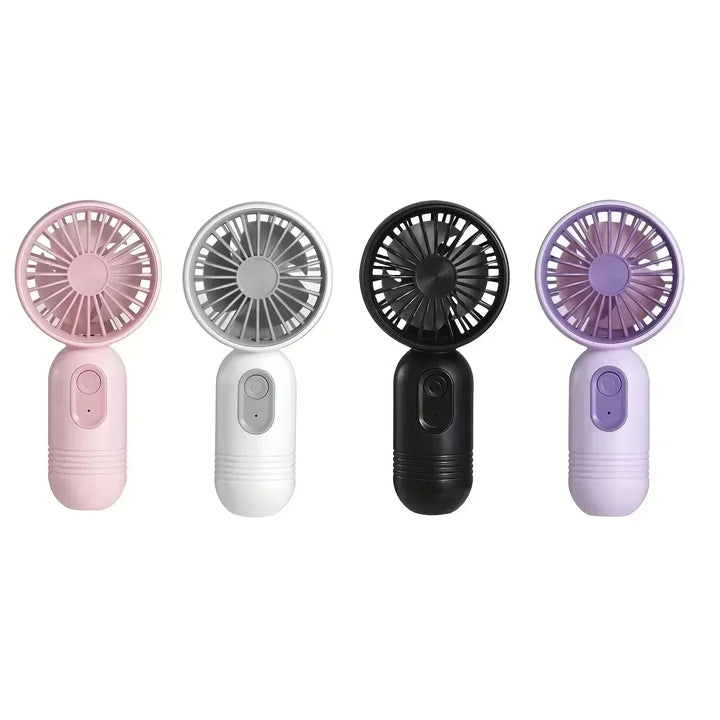 Mini Handheld USB Fan – 3-Speed Strong Wind Portable Desk Fan, Rechargeable for Students, Office, Outdoor, Travel, and Camping | Kalsten