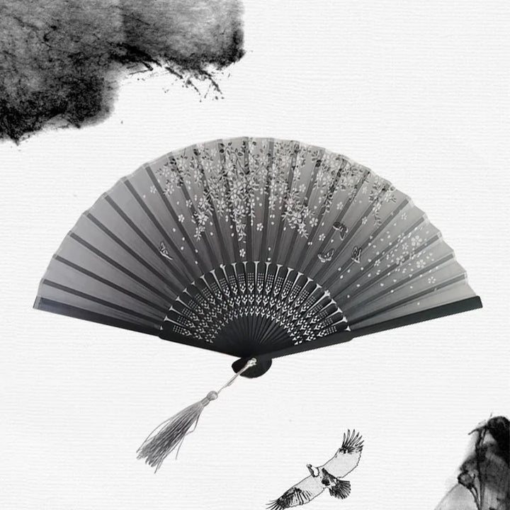 Traditional Japanese Style Floral Hand Fan | Kalsten