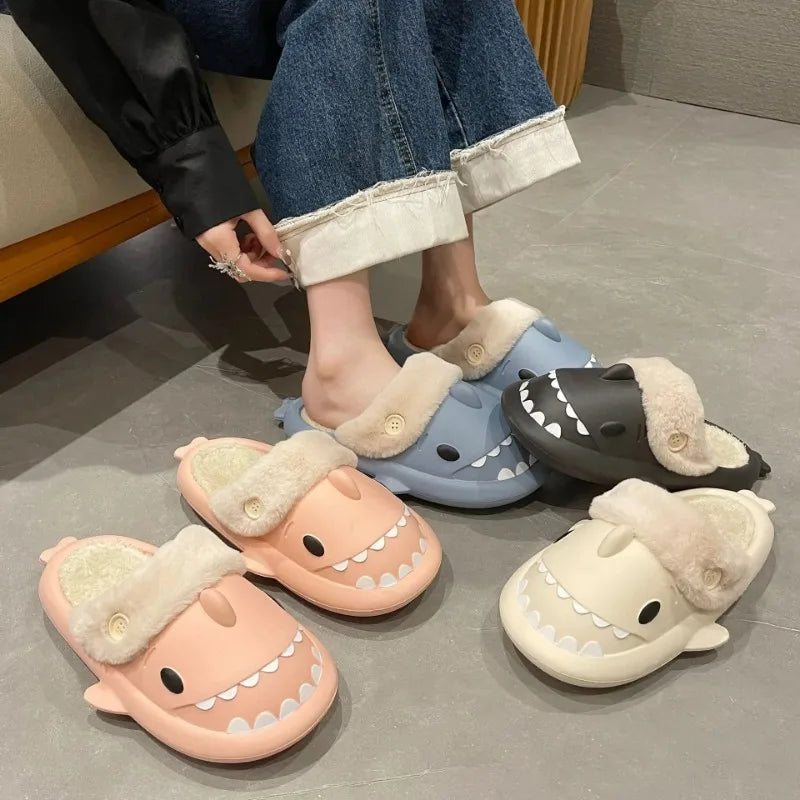 Funny Shark Slippers made of Cotton – Warm and Cozy Slippers for Men and Women, Non-Slip and Comfortable | Kalsten