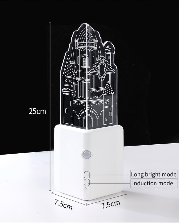 3D LED Rechargeable Wall Night Lamp | Kalsten