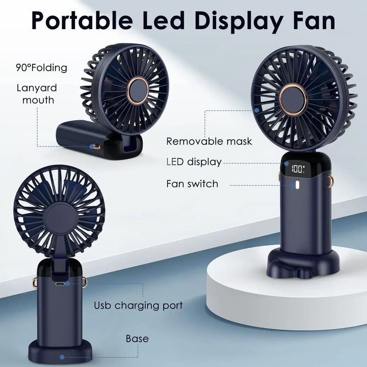 Electric Fan Portable Air Conditioner Mini Cooler Rechargeable Neck Fans for Home Free Shipping Hand Usb Conditioning Blades | Kalsten