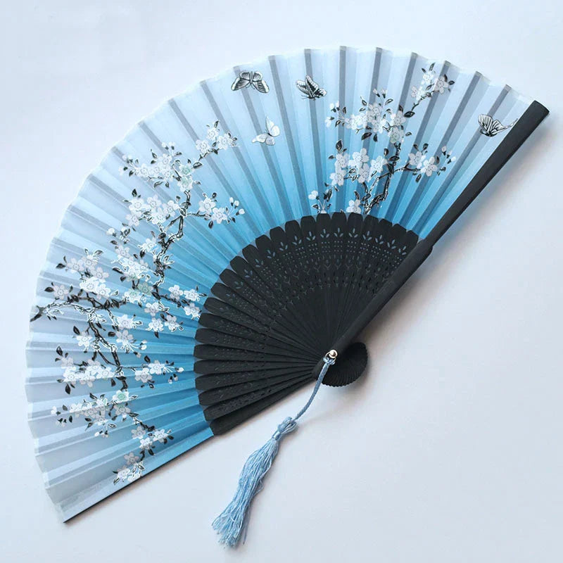 Traditional Japanese Style Floral Hand Fan | Kalsten