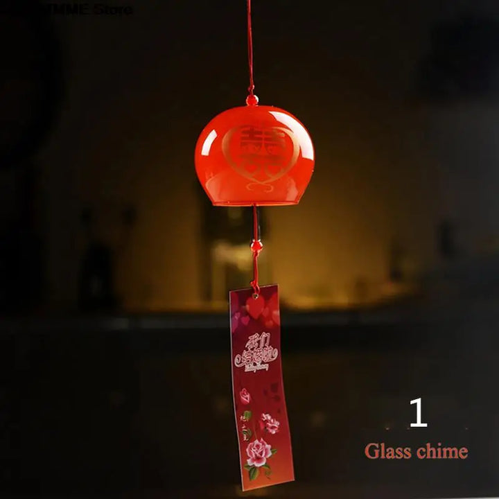 Kalsten | Yumeko Glass Wind Chime | Japanese Style | Handcrafted | Clear Sound | Decorative Pendant