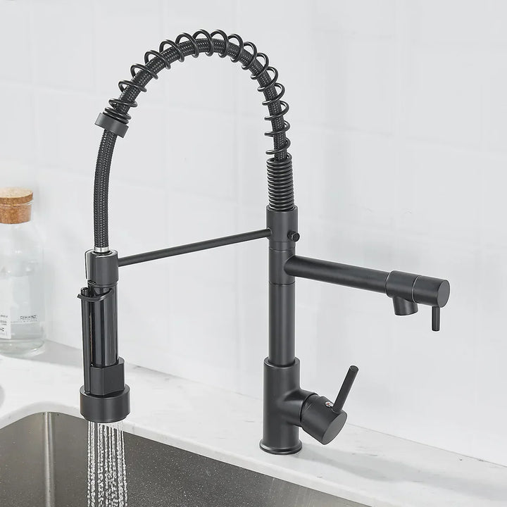 Faucet with Double Outlet – High-Quality Faucet for Flexible Washing, Easy Installation, Ideal for Modern Kitchens, Swiveling and Durable | Kalsten