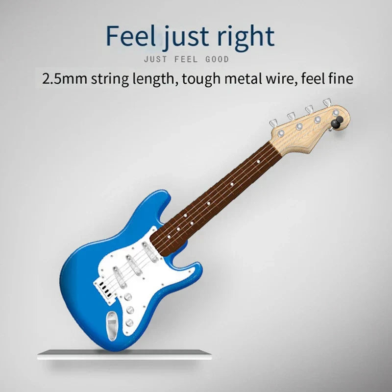Kalsten | 4-String E-Guitar Toy for Kids | Portable, ABS Plastic & Educational Musical Instrument
