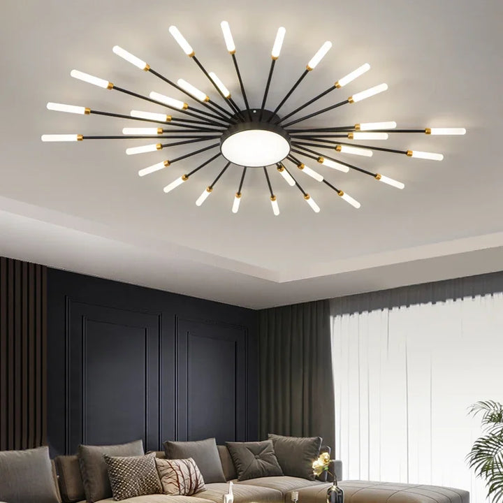 LED Nordic Fireworks Ceiling Chandelier - Modern Indoor Lighting Fixture | Kalsten