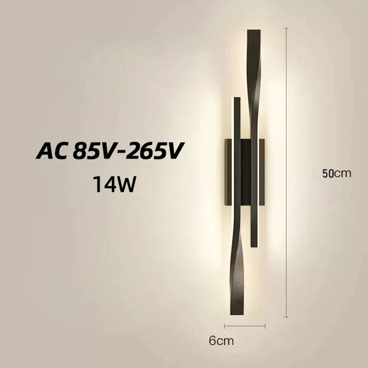 Modern LED Long Strip Wall Lamp – Luxury Creative Bedside & Living Room Light, Simple Nordic Design for Bedroom, TV Wall, and Interior Decoration | Kalsten
