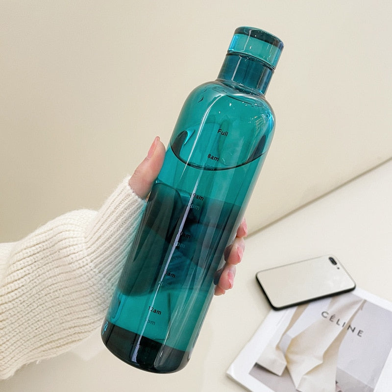 Heat-Resistant Glass Water Bottle – Time Scale Design