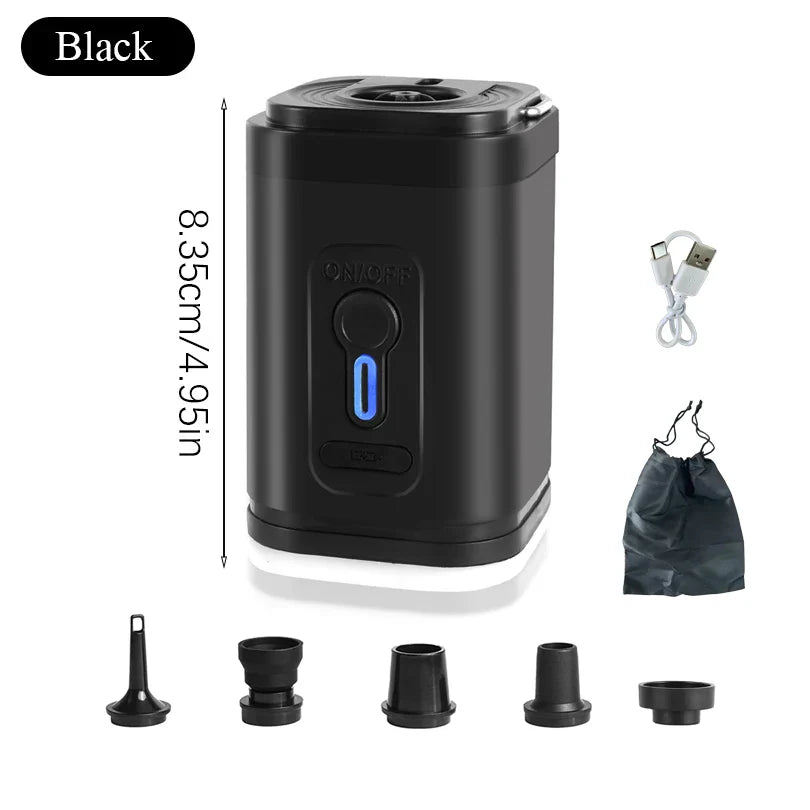Mini air pump USB-C with 5 nozzles – 200 L/min | Kalsten